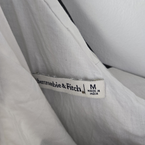 Abercrombie & FItch Black White Abstract One Shoulder Cut Out Maxi Dress Medium - Picture 6 of 11